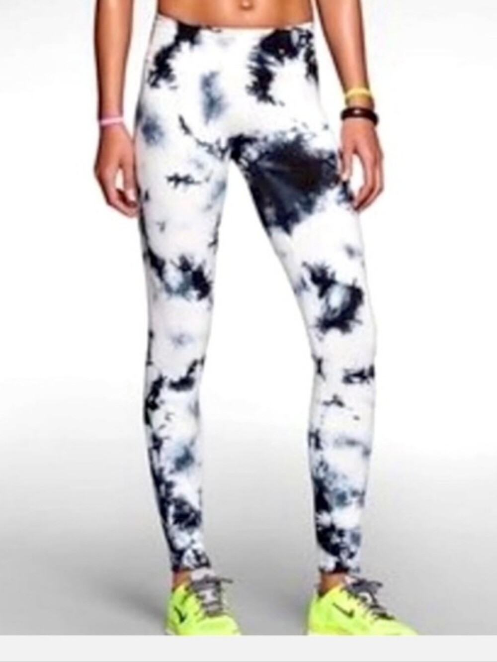 Nike Black & White Tie-Dye Kids Leggings